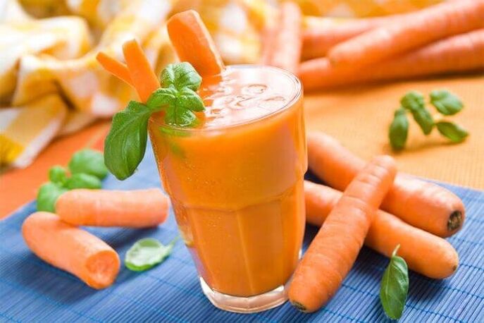 Karotten-Apfel-Saft ist bei Pankreatitis angezeigt